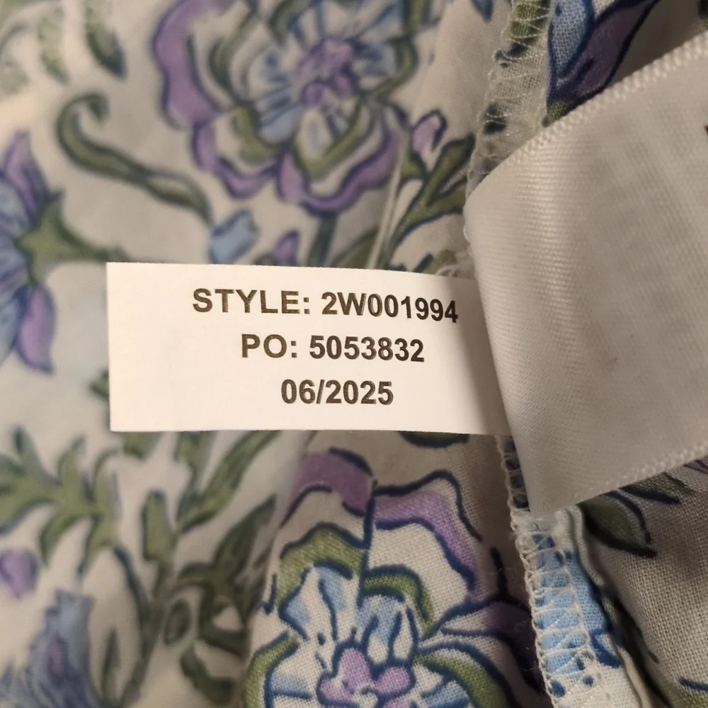 Vineyard Vines Cotton Floral Long Sleeve Top Size 16 - Picture 9 of 11